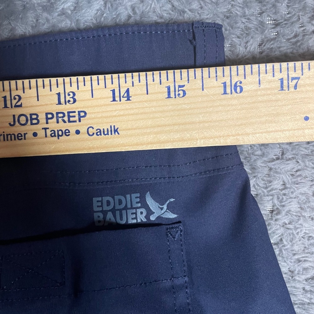 Eddie Bauer Rainier Tech Pants Mens 32x29 Navy Blue Hiking Outdoor Gorpcore Flaw - Picture 7 of 9